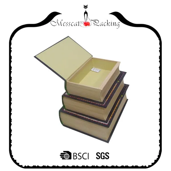 recycled book shaped cardboard paper box packaging rigid gift