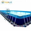 High quality detachable metal frame swimming pool, rectangular metal frame pool