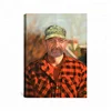 Handpainted custom oil painting portrait of old man