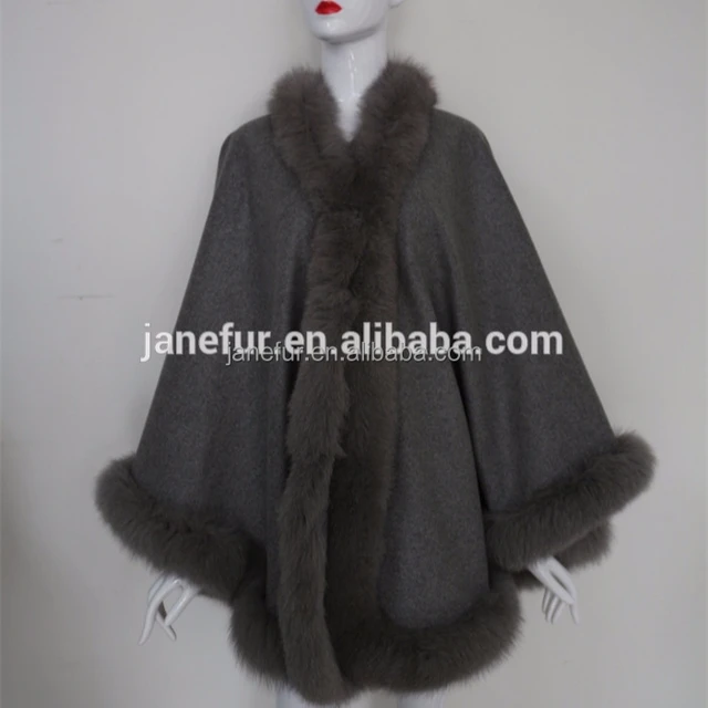 new product luxury fox fur cape brand name shawl hand made