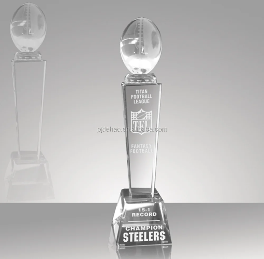 Source Pujiang Dehao Factory Wholesale NFL Custom Design K9 Crystal American  Football Trophy on m.