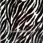 100% polyester zebra printed PV plush fabric