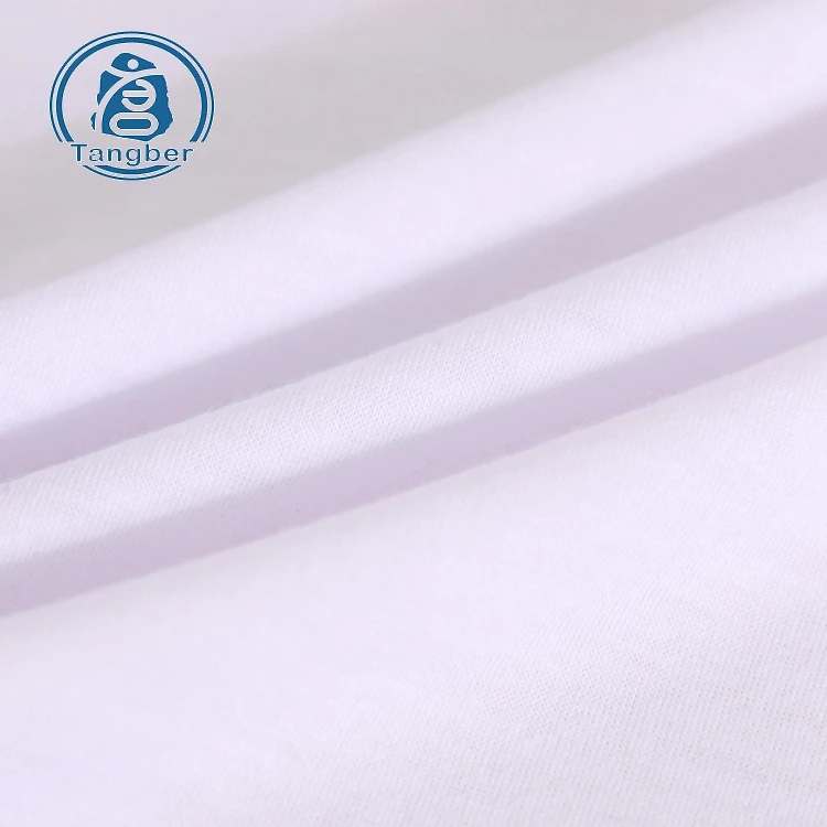 factory direct tubular fabric spun polyester plain dyed jersey polyester fabric for tshirts