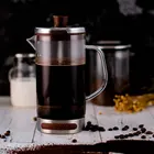 Borosilicate glass 3 layer filter stainless steel french press coffee maker