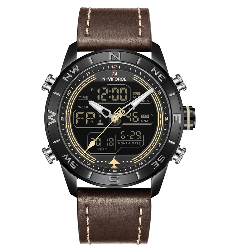 Luxury Brand Men NAVIFORCE Watch Led Digital Leather Sports Watches Man Quartz Clock Men's Army Military Watch Relogio Masculino
Luxury Brand Men NAVIFORCE Watch Led Digital Leather Sports Watches Man Quartz Clock Men's Army Military Watch Relogio Masculino