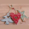 2018 new hot China handmade star ornament craft cheap wholesale gift Christmas tree decoration bead string hanging wooden hearts