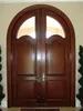 arch mahogany/alder decorative front exterior double french entry wood door insulted