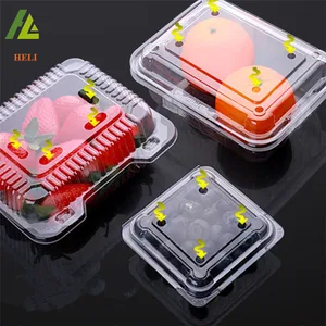 food grade clamshell pet fruit packaging box wholesale supplier