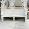 Factory garden white marble stone bench stock