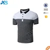 High Quality Summer Custom Yarn Dyed Golf Stripe Slim Fit 100%cotton Pique Short Sleeve Polo Shirt With Athletic Collar