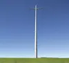 110KV electric power galvanized polygonal steel pole