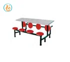 Garment factory foldable steel dining table for eight people