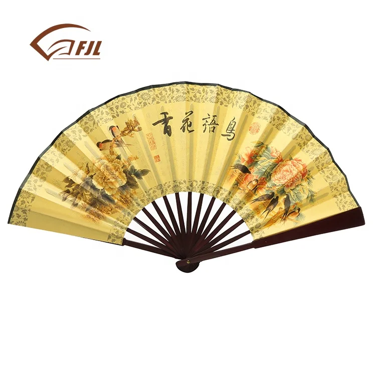 Wholesale party decorations customize fabric fan bulk bamboo hand fan for children