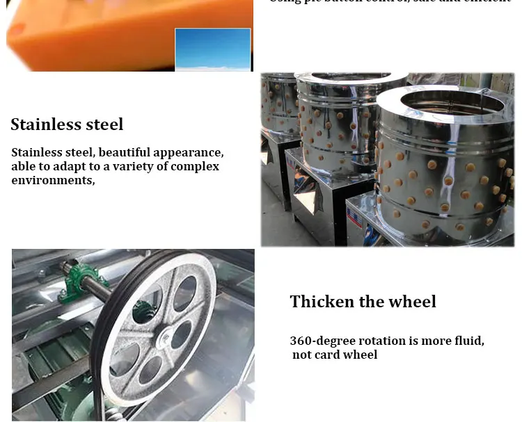Poultry Chicken Feather Plucker Machines Defeathering Machine Chicken Feather Removal Machine Poultry Plucker factory
