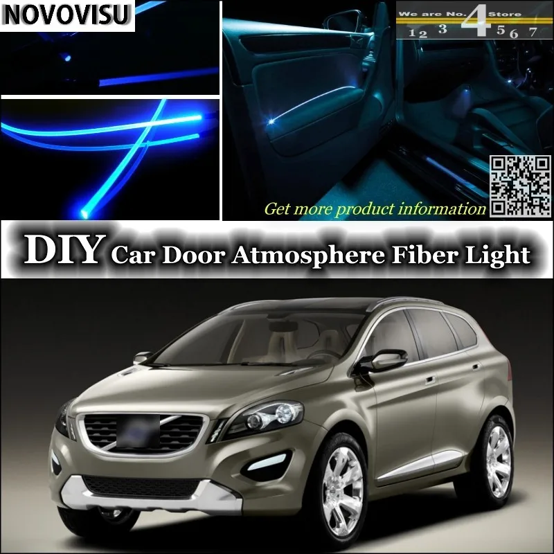 NOVOVISU For Volvo XC60 interior Ambient Light Atmosphere Fiber Optic Band Lights Inside Door Panel illumination Not EL light 01