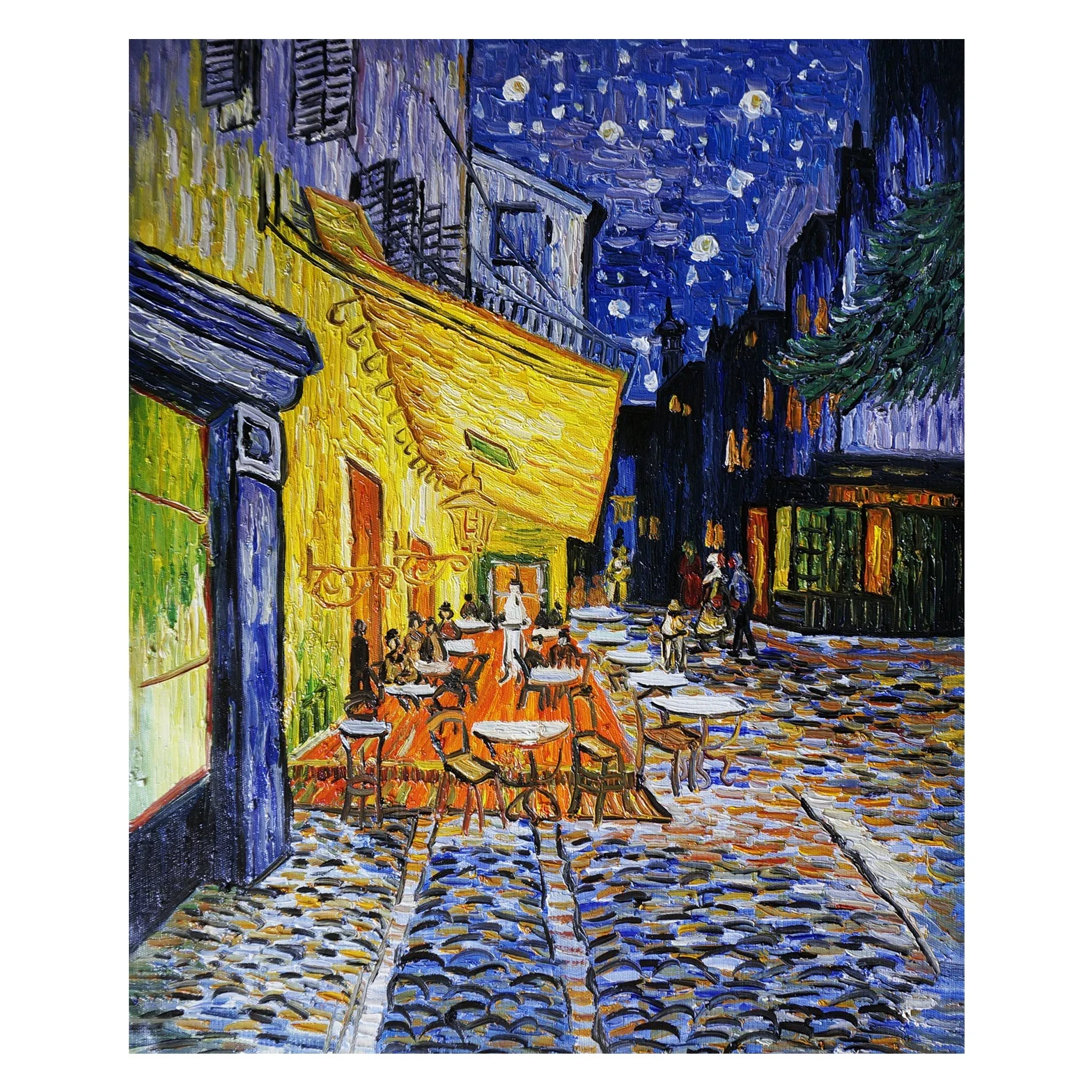 Dafen Custom Wall Art Famous Paintings Van Gogh Cafe Terrace At Night Reproduction Handmade Painting