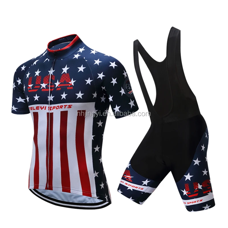 Breathable bicycle bib set sport shirt clothing custom cycling jersey