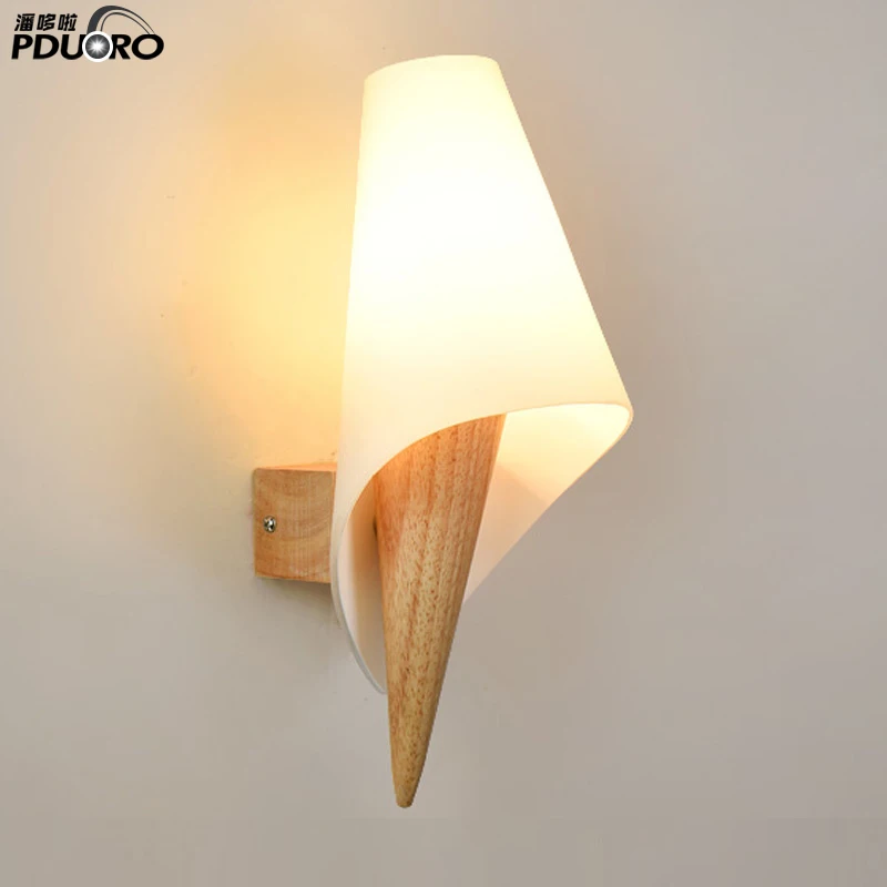 American Style Wooden Base Wall Lamp Interior Lighting Cafe Bar Wall Light
