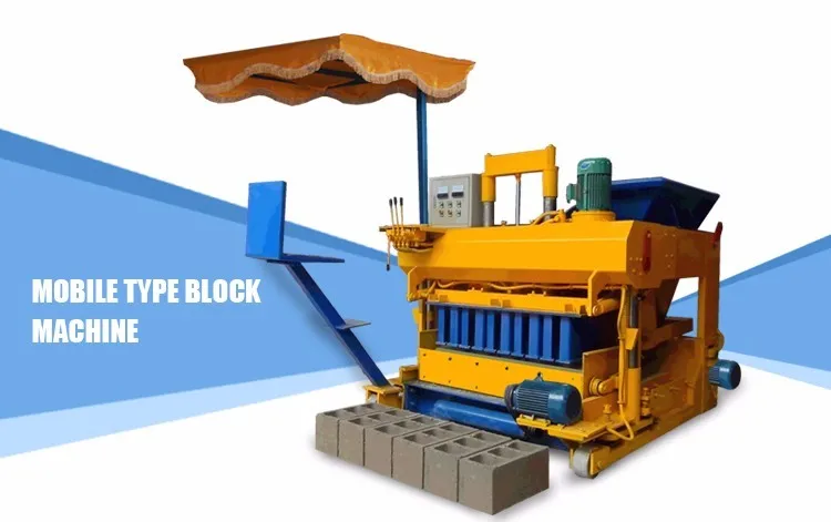 maquina de bloques de concreto QMJ-6A egg block machine brick making