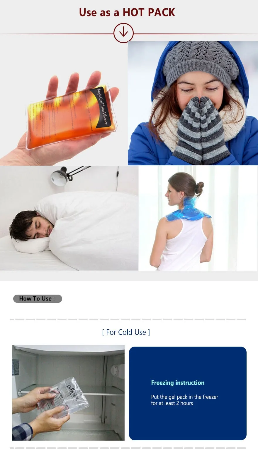 Custom Instant Hot Cold Pack Cool Pack Cooling Pack Gel Pack Ice Pack