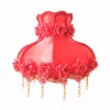 Red Rose Lace Lamp Shade Crystal Beads For Table Lamp