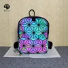 mochila luminous geometric travel kids high school backpack bag