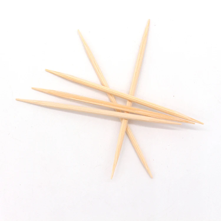 Bamboo toothpicks plastic toothpick containers