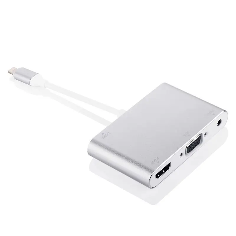 HDMI To VGA Adapter For iPhone To HDMI VGA Audio TV AV Converter Cable 1080P With USB Cable For iPhone XS Max X XR 7 8 Plus iPad, Silver
HDMI To VGA Adapter For iPhone To HDMI VGA Audio TV AV Converter Cable 1080P With USB Cable For iPhone XS Max X XR 7 8 Plus iPad, Silver
