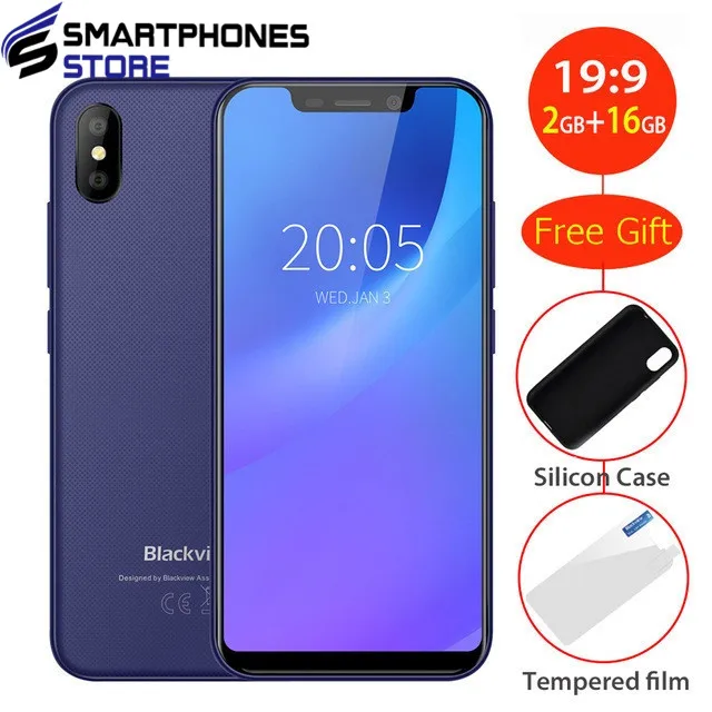 

Blackview A30 Smartphone 19:9 full screen 2500mAh 5.5 inch Android 8.1 dual Camera 2GB RAM 16GB ROM MT6350A 8MP 3G Mobile phone, N/a