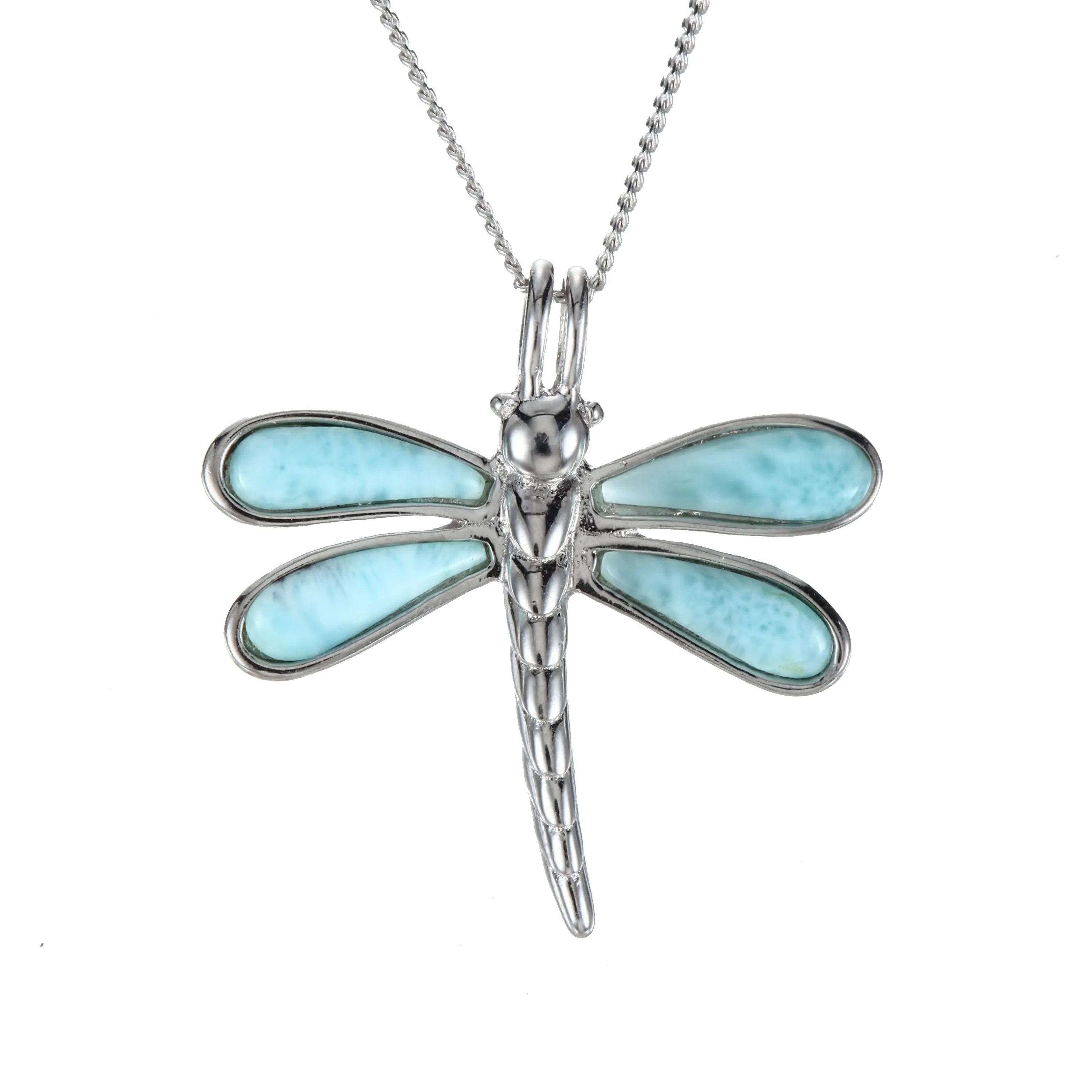 925 Sterling Silver Sealiife Jewelry Natural Blue Larimar Dragonfly Pendant for Women
925 Sterling Silver Sealiife Jewelry Natural Blue Larimar Dragonfly Pendant for Women
