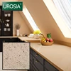 solid surface for kitchen quartz table top in south korea beige cream sparkle quartz stone slab countertop