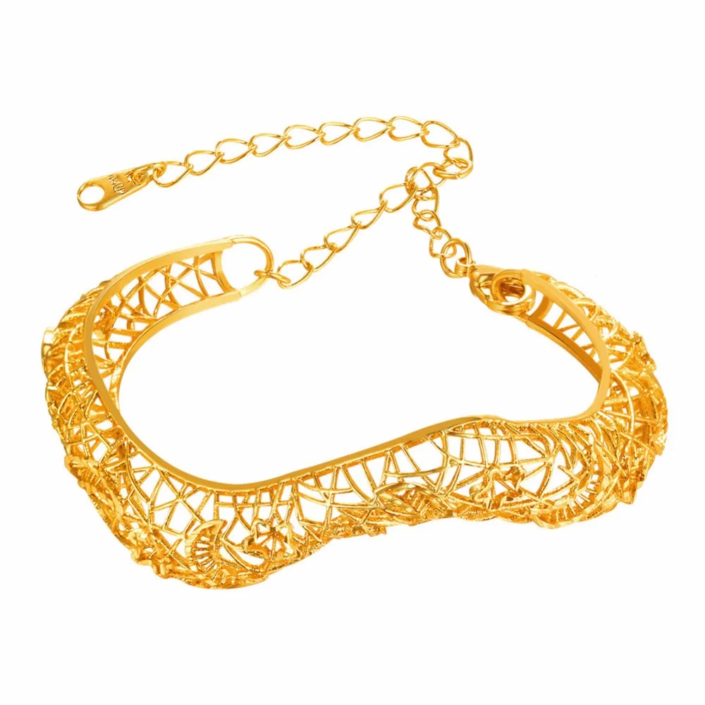 U7 wedding women 18 carat gold plated adjustable bangle bracelet girl, Gold/ silver/color
U7 wedding women 18 carat gold plated adjustable bangle bracelet girl, Gold/ silver/color
