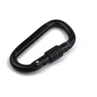 Promotion Shaped steel KeyChain screw locking climbing carabiner