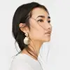 Kaimei 2019 amazon best sellers women 18k gold plated shell shaped metal hammered dangle drop earrings for women jewelry 2019