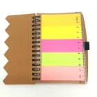 stationery products clear pvc notebook cover a6 kraft hardcover spiral notebook with sticky note and memo pad