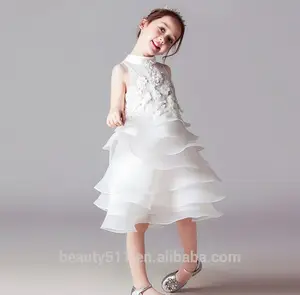 flower girl dress pattern baby birthday dress white wedding