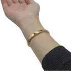 Brand Design Personalized Inspirational Message Words Titanium Men jewelry Rose Gold Bracelet Homme Bangle Cuff