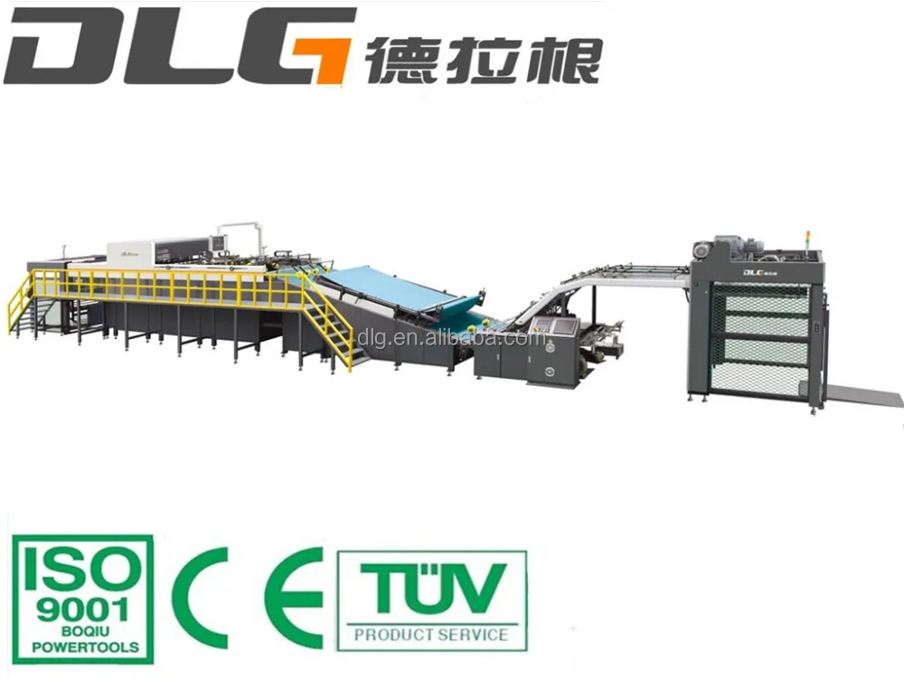 high-speed flute laminating machine, with pile recersing system