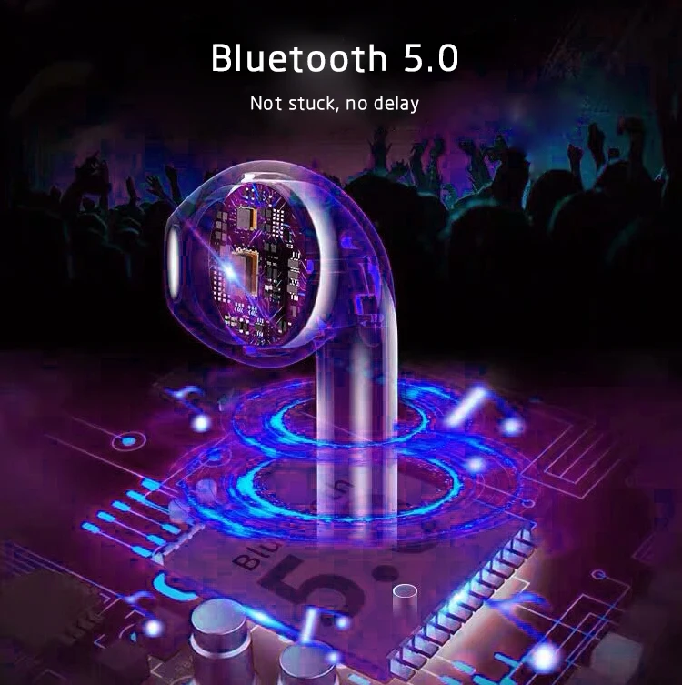 i168 Wireless TWS Earphones HIFI Piezoelectronic Ceramic V5.0 Smart Earbuds Headset With Touch Control Blue tooth TWS Earphones - ANKUX.COM