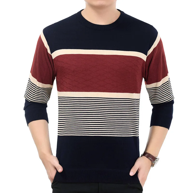 2019 new arrival autumn winter crew neck thick loose man cheap knitted stripe polyester man sweater
2019 new arrival autumn winter crew neck thick loose man cheap knitted stripe polyester man sweater
