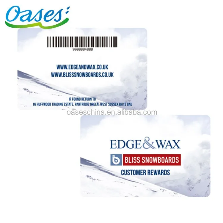 member loyalty plastic cards with varied sequential barcodes