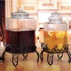 10L/18L Square Glass Large Jar with Lid & Water-tap for Food Storage/ Wine Glass Jar/ Beverage Despenser