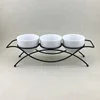 Low price small sauce bowls white food tableware ceramic serving bowl with stand
