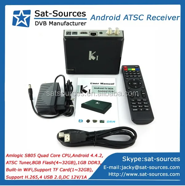 Top Selling Android ATSC Receiver Quad Core Android 4.4  ATSC Tuner Built-in WiFi