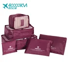 6 Pieces Clothes Packing Cubes Travel Organizer Bag Set