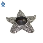 Newest design home decoration starfish shape metal tealight candle holder