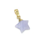 Carved Energy Healing Star Charm Pendants Natural Stone Gemstone Pendant For Jewelry Making
