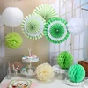 UMISS PAPER 9pcs Party Decorations Baby Shower Set:Tissue Pom Poms ,Paper Lanterns and Fan, Honeycomb Balls