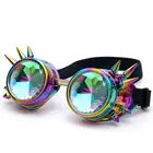Wholesale Cool Men Women Rivet Festival Cosplay Colorful Sunglasses Steampunk Goggles Party Kaleidoscope Glasses