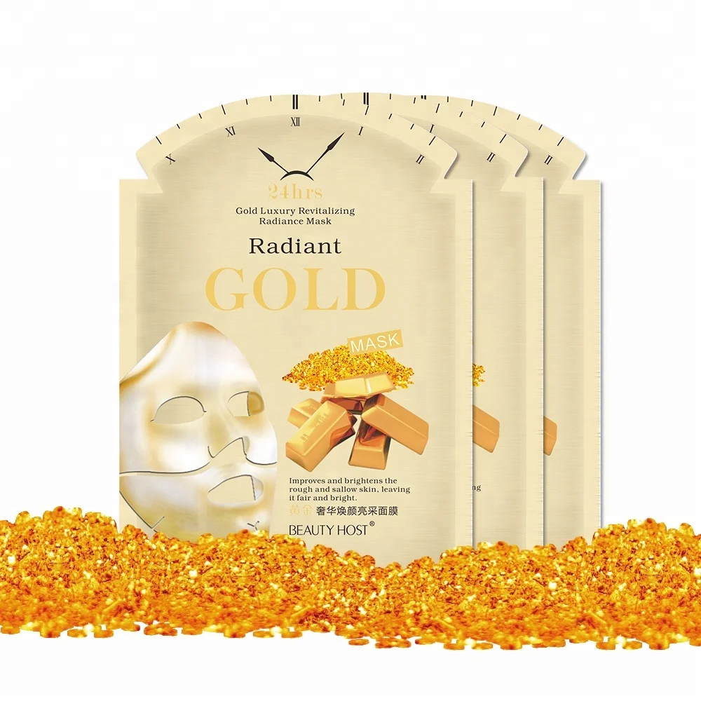 Beauty Host 24 hours Gold Luxury Revitalizing Radiance Mask Disposable Face Mask, White
Beauty Host 24 hours Gold Luxury Revitalizing Radiance Mask Disposable Face Mask, White